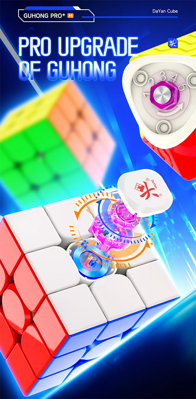 DaYan GuHong Pro+ M 55mm Core-MagLev 3x3x3 Speed Cube Stickerless